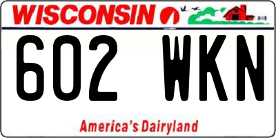 WI license plate 602WKN