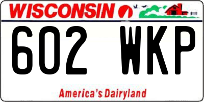 WI license plate 602WKP
