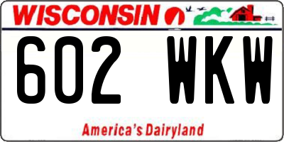 WI license plate 602WKW