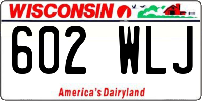 WI license plate 602WLJ