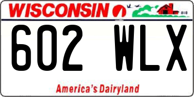 WI license plate 602WLX