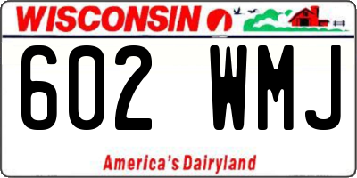 WI license plate 602WMJ