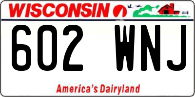 WI license plate 602WNJ