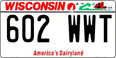 WI license plate 602WWT