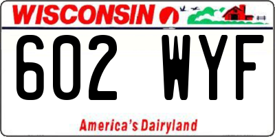 WI license plate 602WYF
