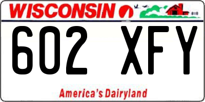 WI license plate 602XFY
