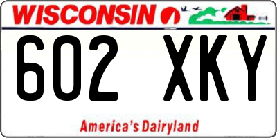 WI license plate 602XKY