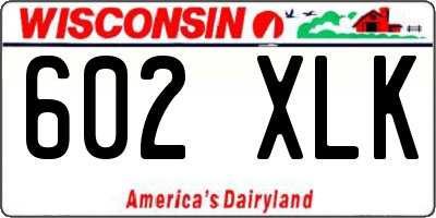 WI license plate 602XLK