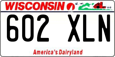 WI license plate 602XLN