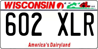 WI license plate 602XLR