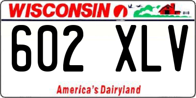 WI license plate 602XLV