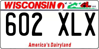 WI license plate 602XLX