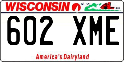 WI license plate 602XME