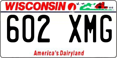 WI license plate 602XMG