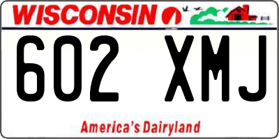 WI license plate 602XMJ