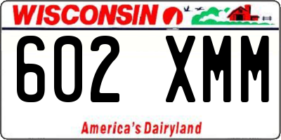 WI license plate 602XMM