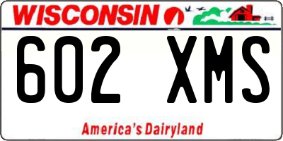 WI license plate 602XMS
