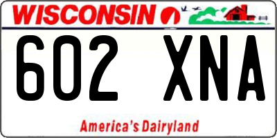 WI license plate 602XNA
