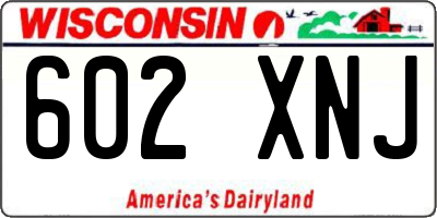WI license plate 602XNJ