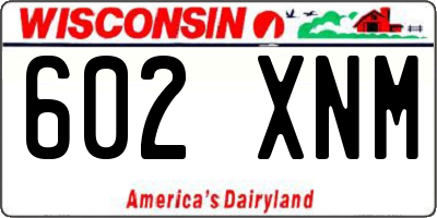 WI license plate 602XNM