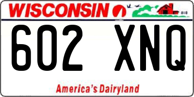 WI license plate 602XNQ