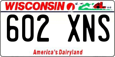 WI license plate 602XNS
