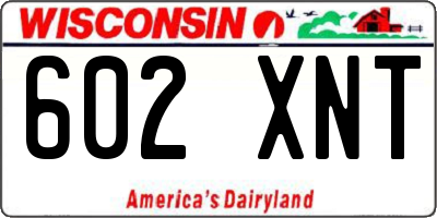 WI license plate 602XNT