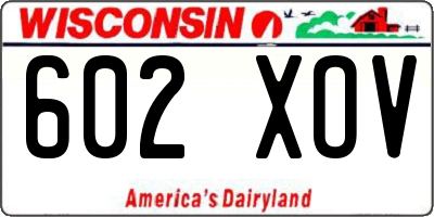 WI license plate 602XOV