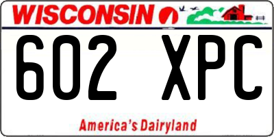 WI license plate 602XPC