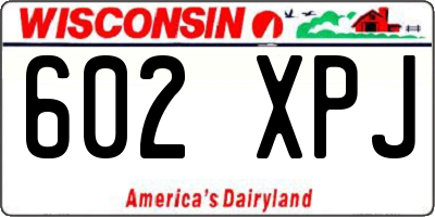 WI license plate 602XPJ