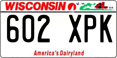 WI license plate 602XPK