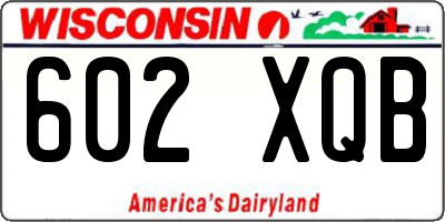 WI license plate 602XQB
