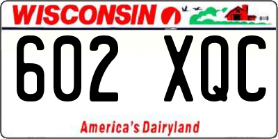 WI license plate 602XQC