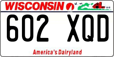 WI license plate 602XQD