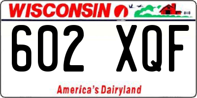 WI license plate 602XQF