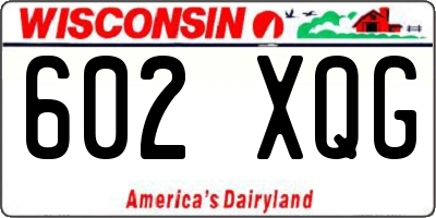 WI license plate 602XQG
