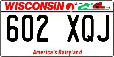 WI license plate 602XQJ