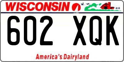 WI license plate 602XQK