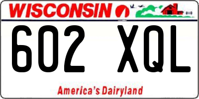 WI license plate 602XQL