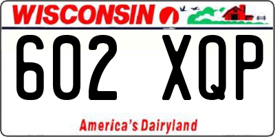 WI license plate 602XQP