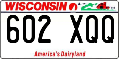 WI license plate 602XQQ