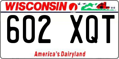 WI license plate 602XQT