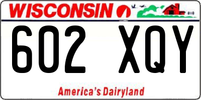 WI license plate 602XQY