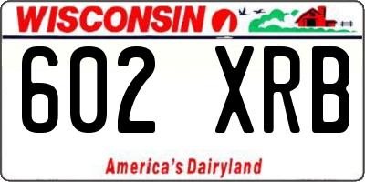 WI license plate 602XRB