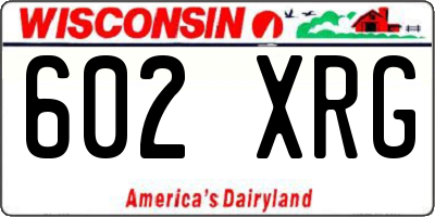 WI license plate 602XRG