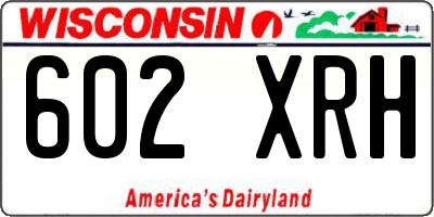 WI license plate 602XRH