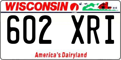 WI license plate 602XRI