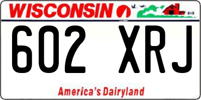 WI license plate 602XRJ