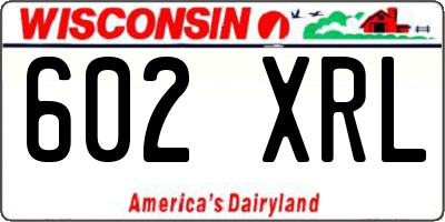 WI license plate 602XRL