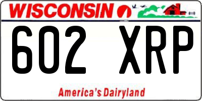 WI license plate 602XRP